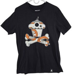 Johnny Cupcakes Shirt Mens Large Black Star Wars BB-8 Droid Tee Movie Graphic